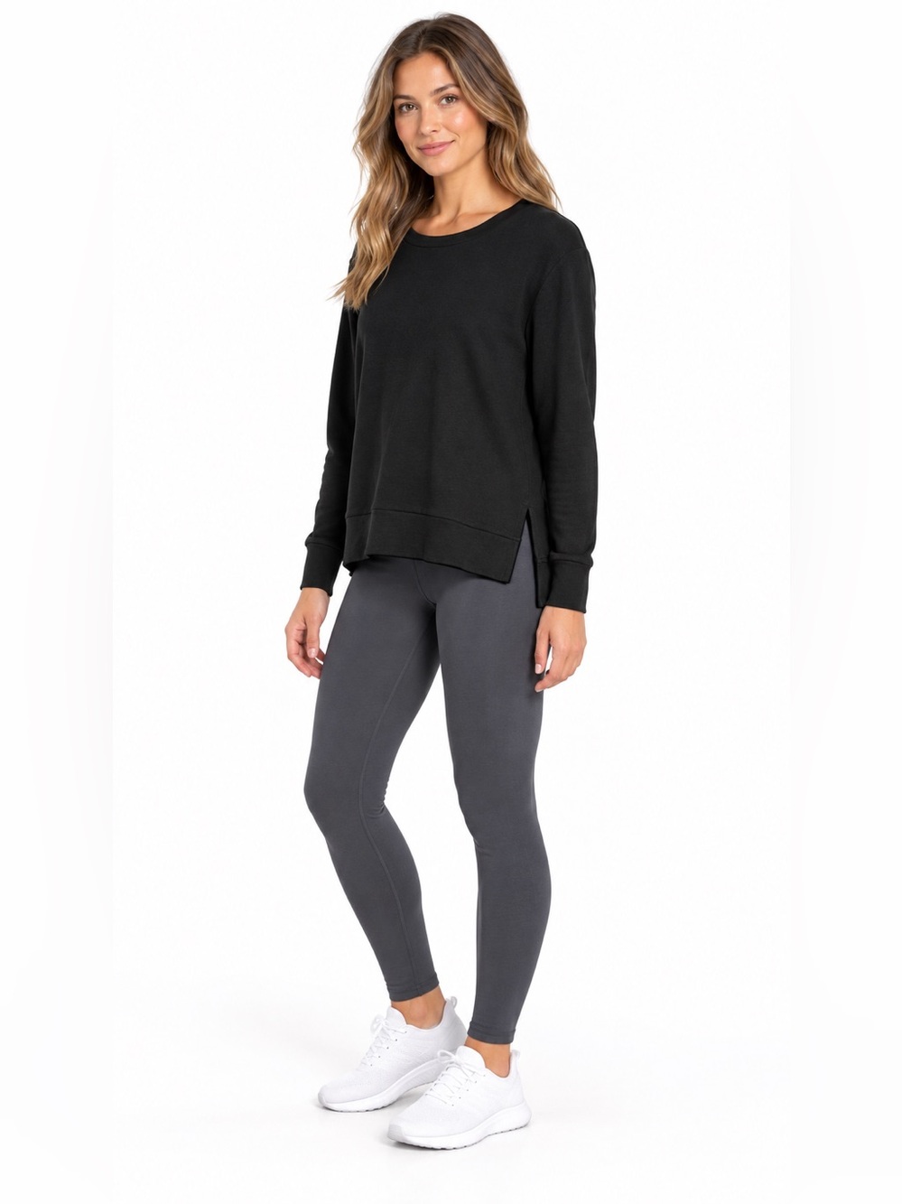 Beyond Yoga Black Crewneck Pullover Sweatshirt